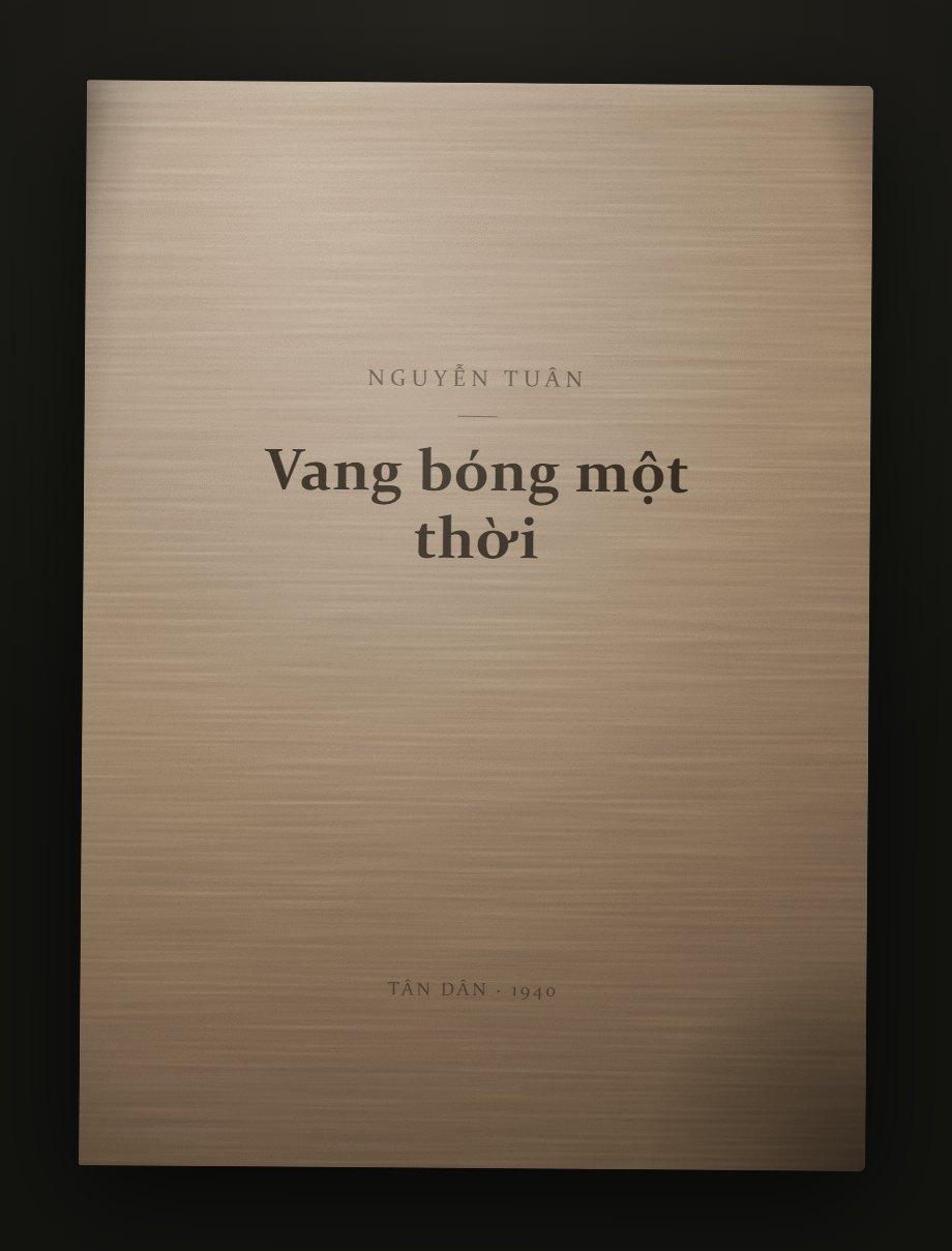 Bìa trước — Vang bóng một thời